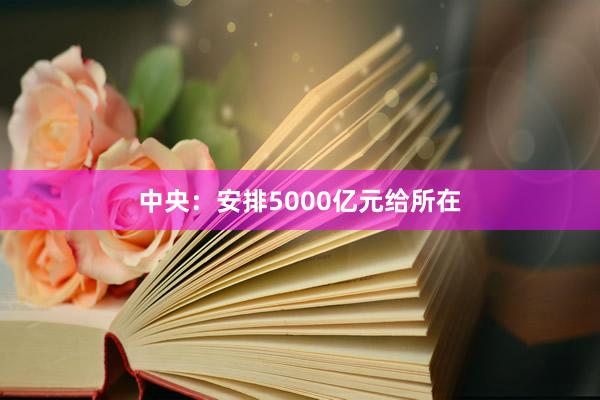 中央：安排5000亿元给所在
