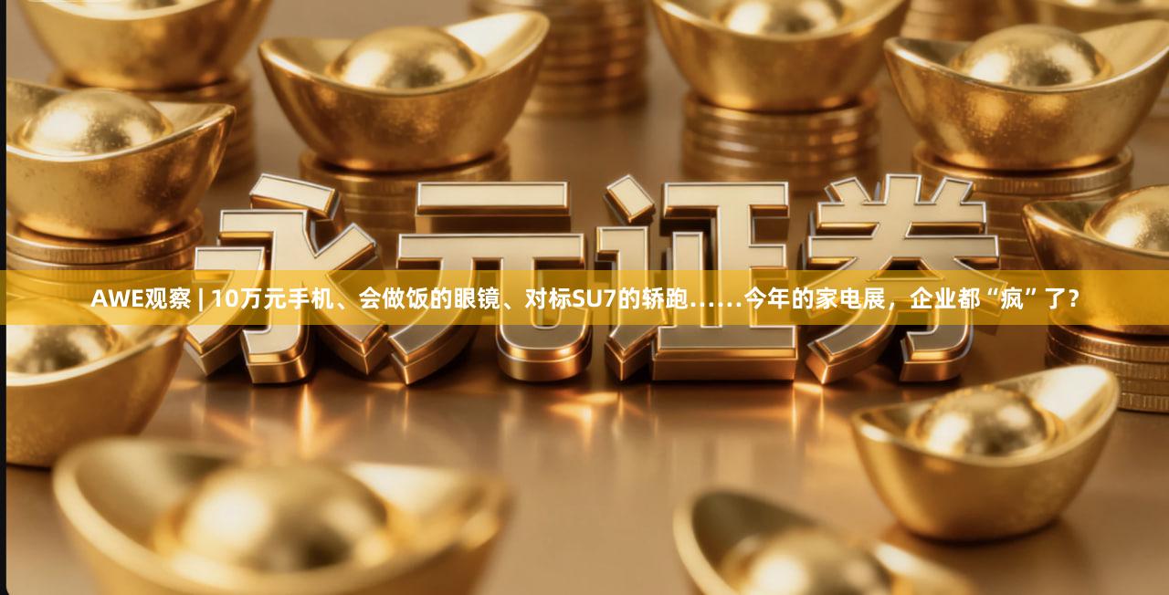 AWE观察 | 10万元手机、会做饭的眼镜、对标SU7的轿跑……今年的家电展，企业都“疯”了？